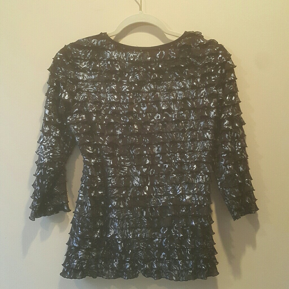 NY Collection Ruffled top - Picture 2 of 6